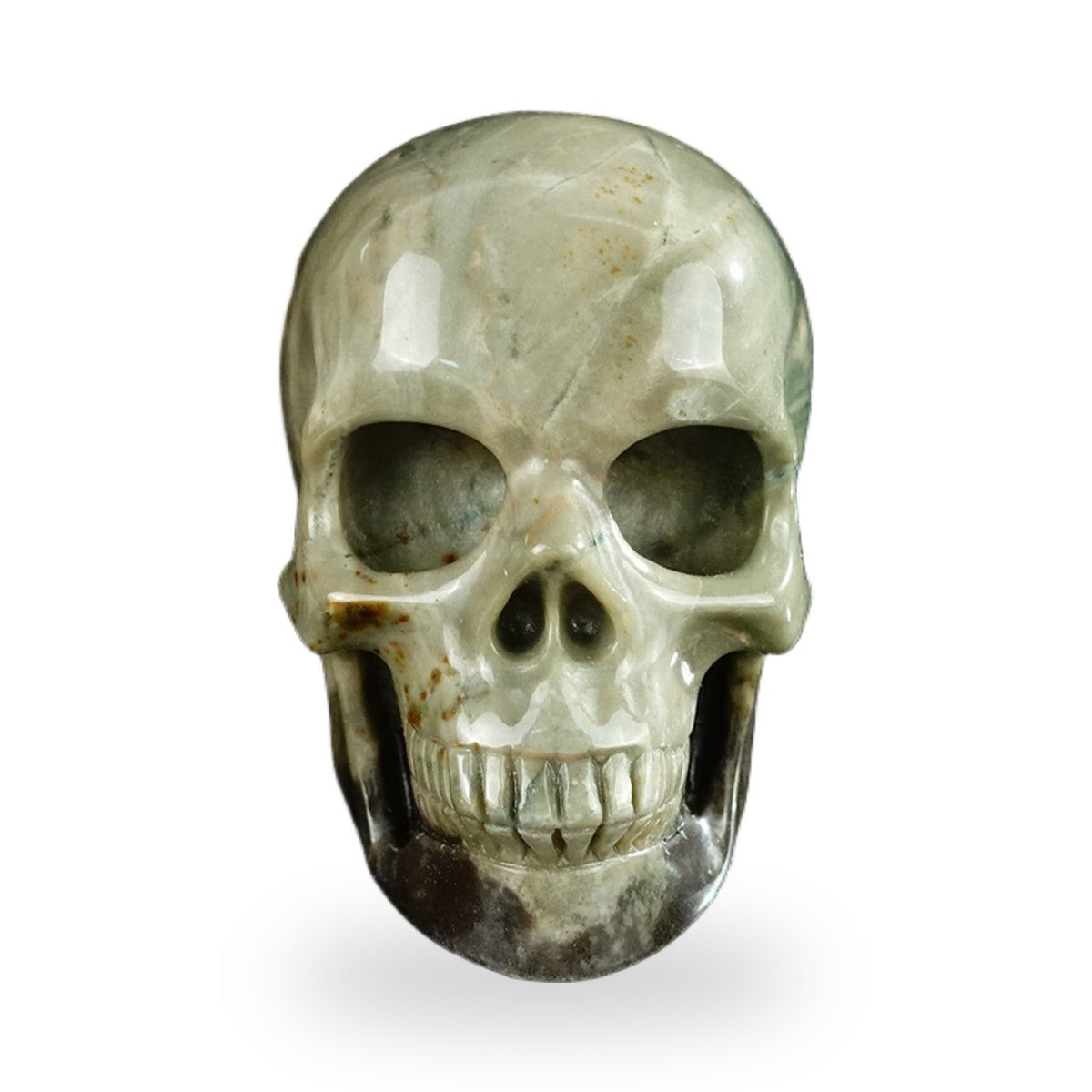Nine Dragon Jade crystal skull 2.2" SKH20HA14 photo 1
