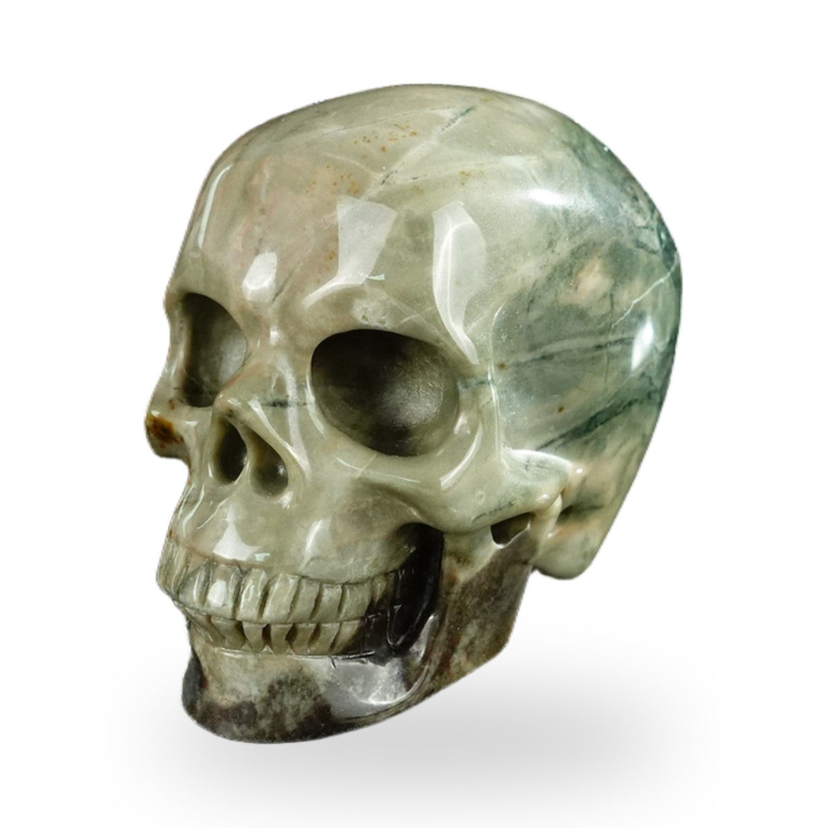 Nine Dragon Jade crystal skull 2.2" SKH20HA14 photo 8