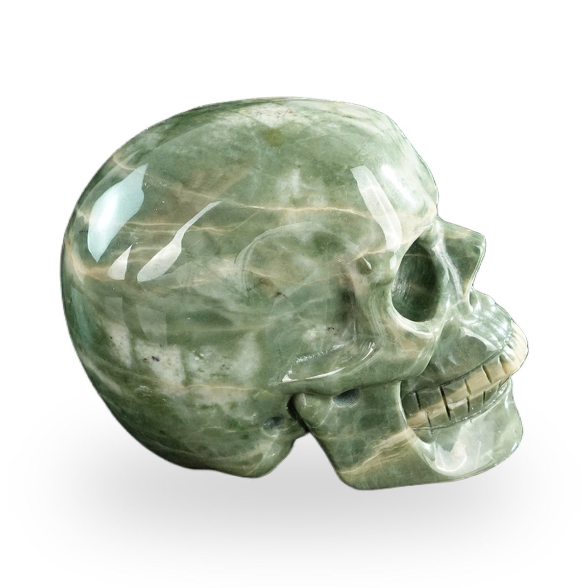Nine Dragon Jade crystal skull 3" SKH30HA01 view 6