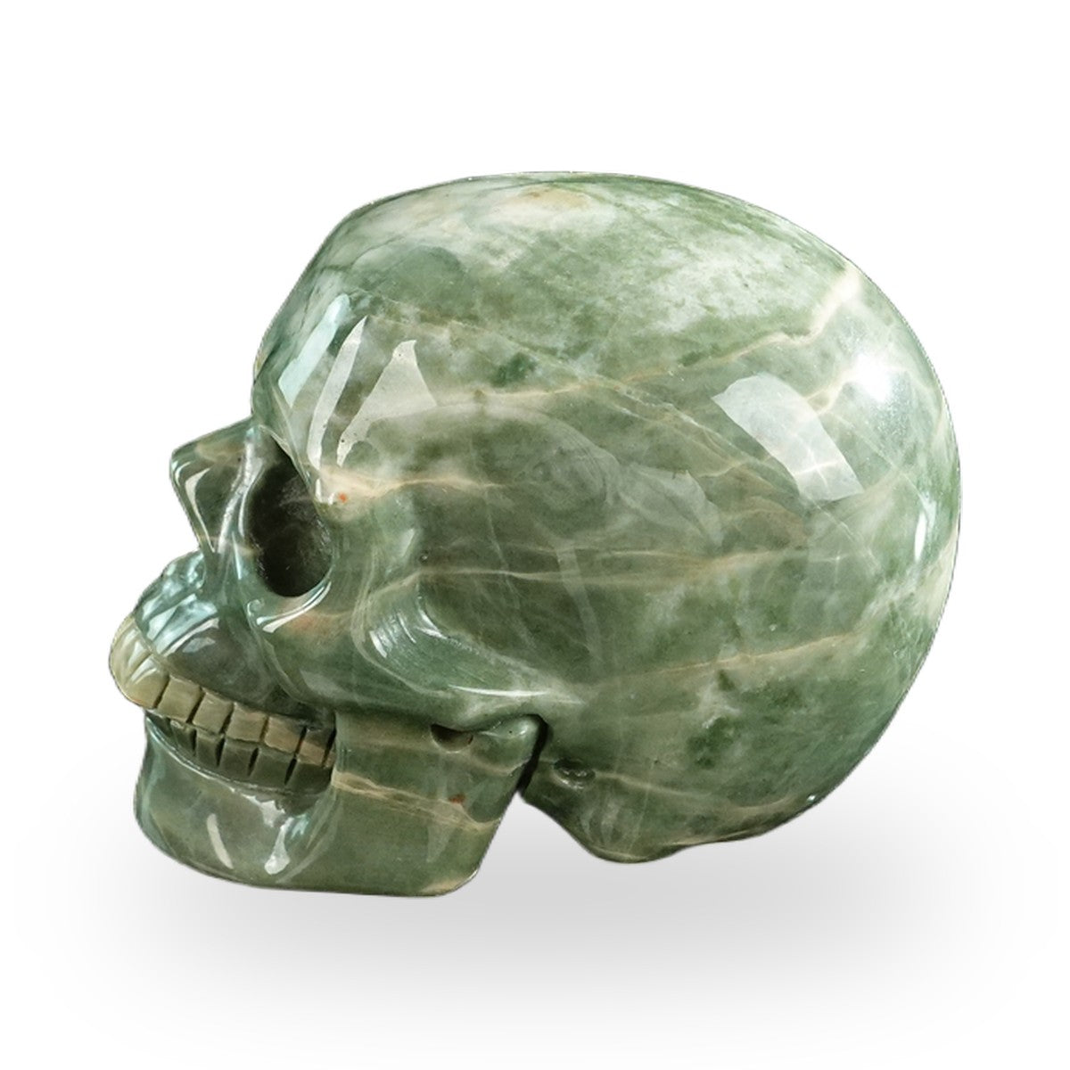 Nine Dragon Jade crystal skull 3" SKH30HA01 view 7