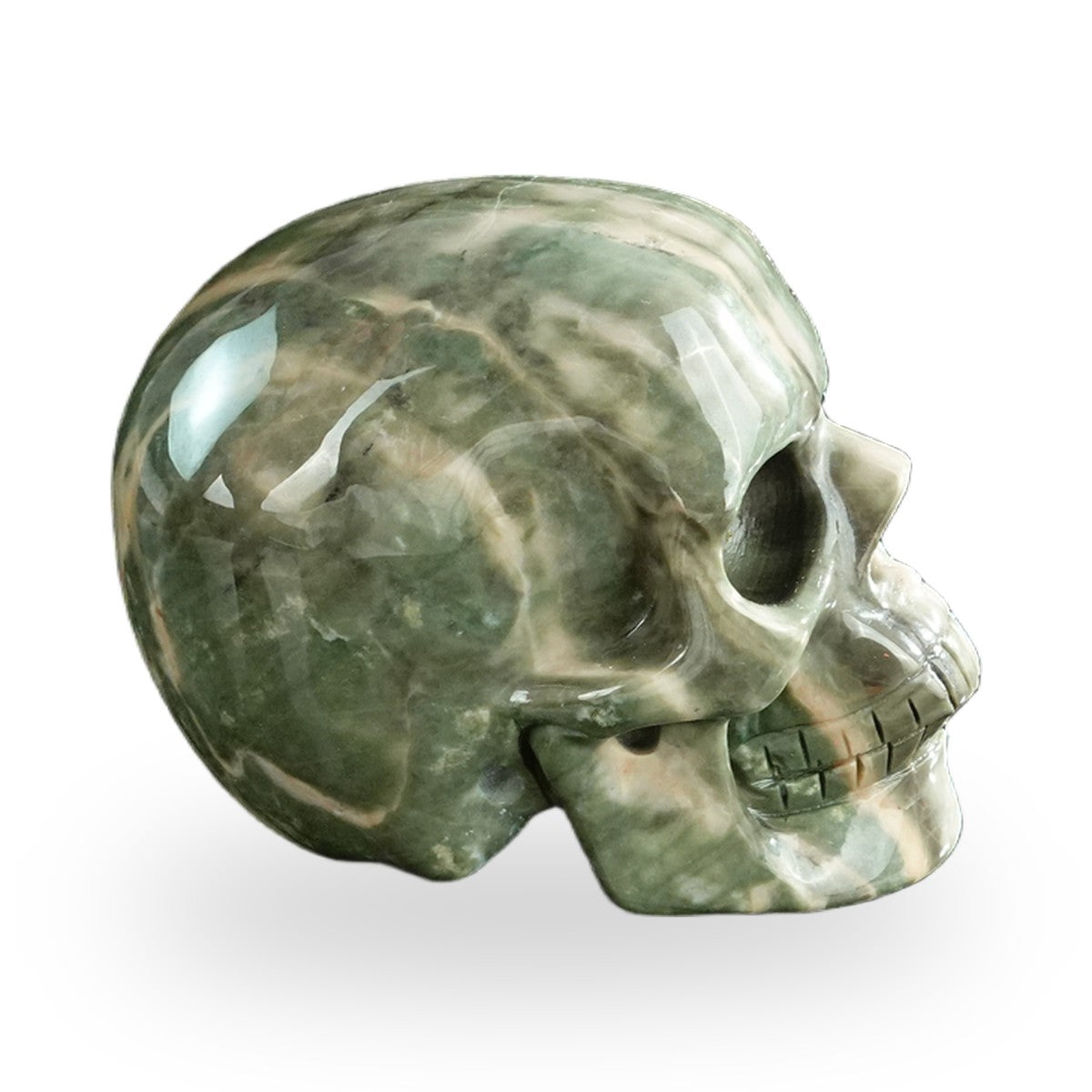 Nine Dragon Jade crystal skull 3" SKH30HA02 photo 5