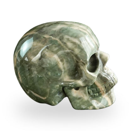 Nine Dragon Jade crystal skull 3" SKH30HA02 photo 5