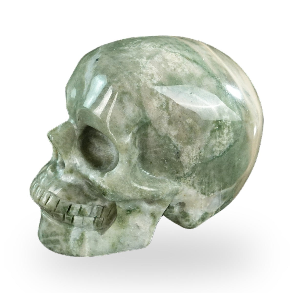 Nine Dragon Jade crystal skull 3" SKH30HA03 photo 7