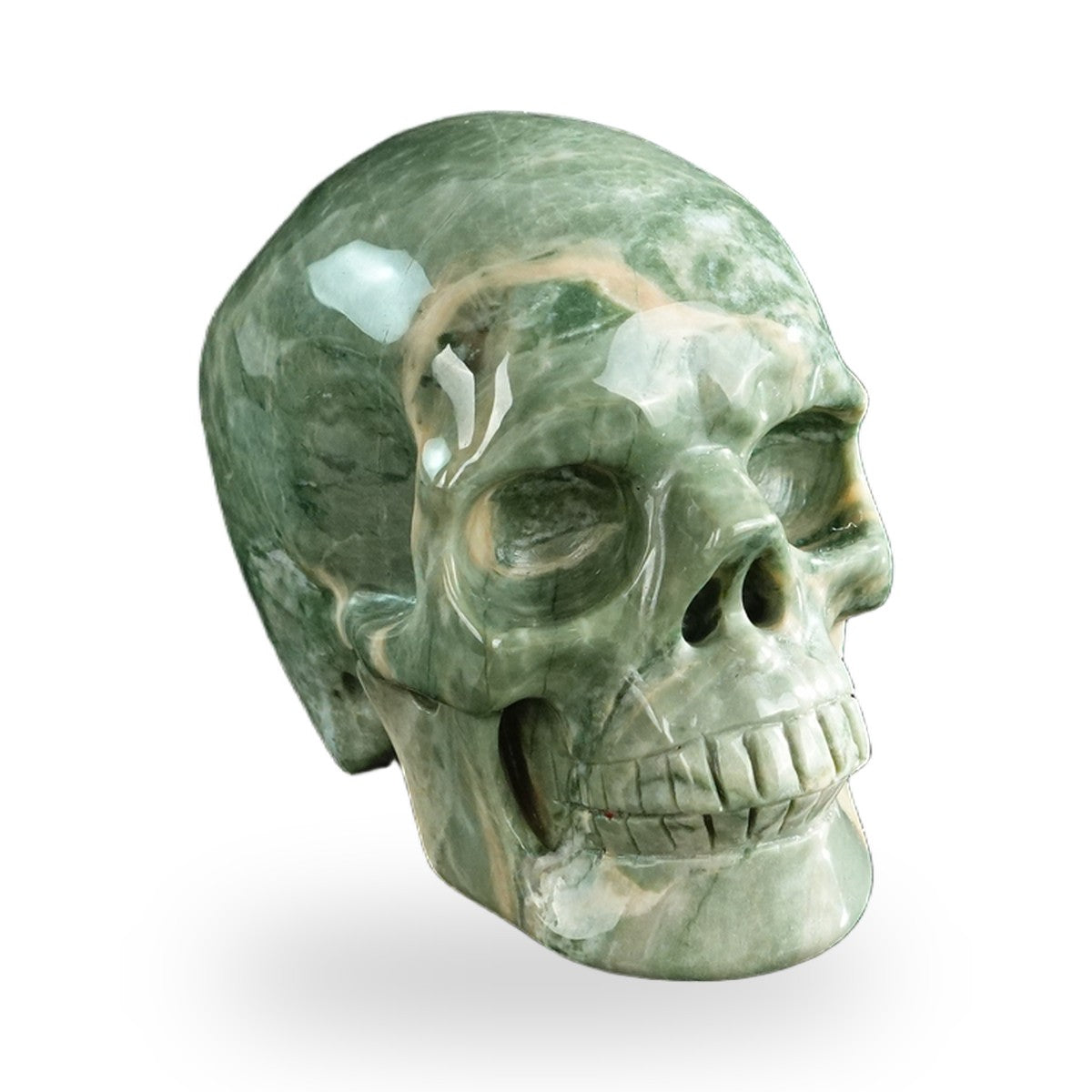 Nine Dragon Jade crystal skull 3" SKH30HA04 photo 2