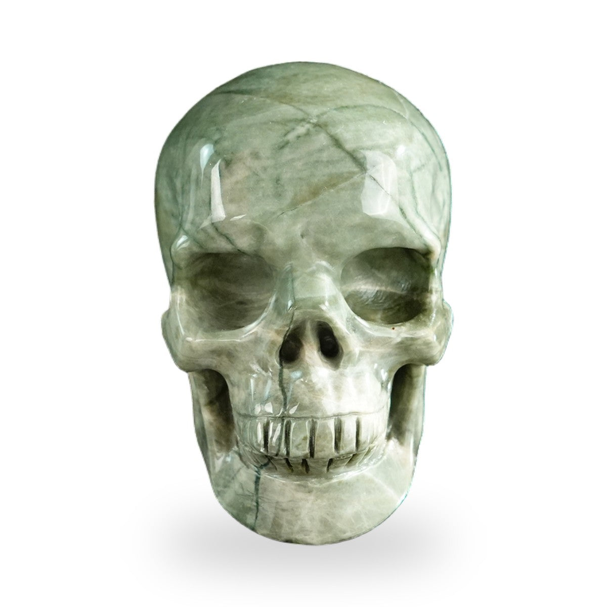 Nine Dragon Jade crystal skull 3" SKH30HA05 photo 1