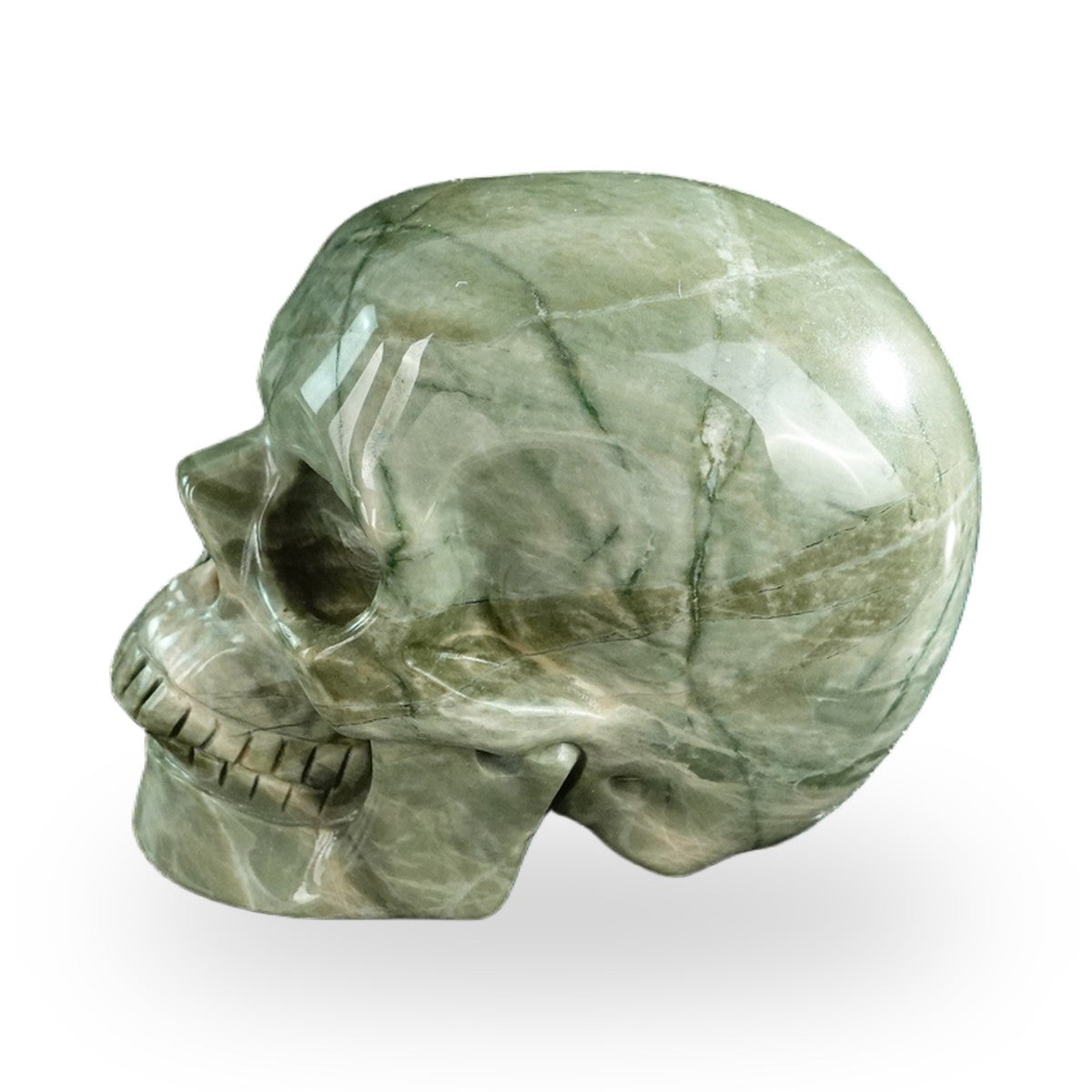 Nine Dragon Jade crystal skull 3" SKH30HA05 photo 6