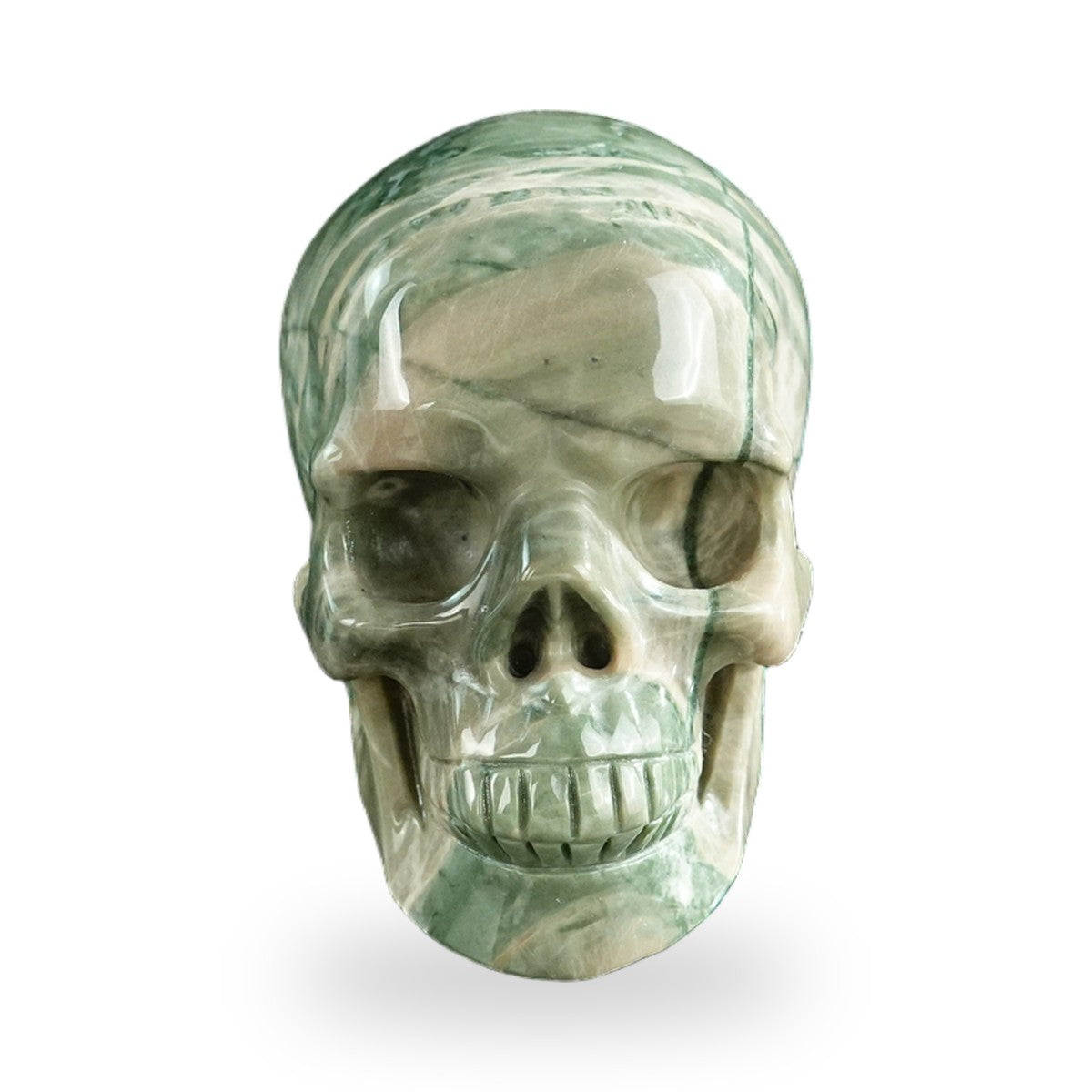 Nine Dragon Jade crystal skull 3" SKH30HA06 photo 1