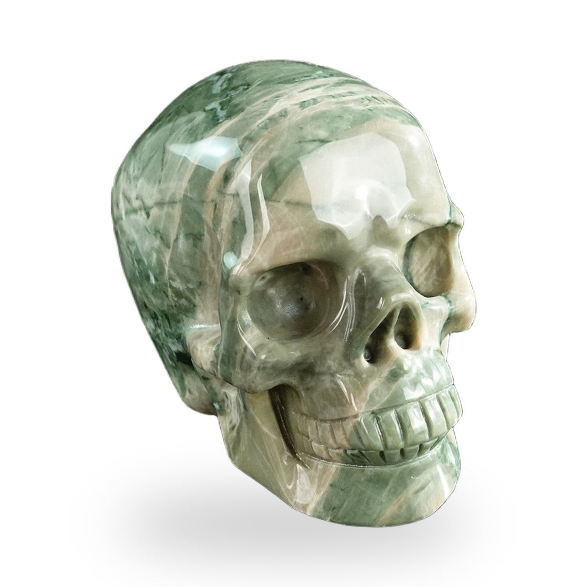 Nine Dragon Jade crystal skull 3" SKH30HA06 photo 2