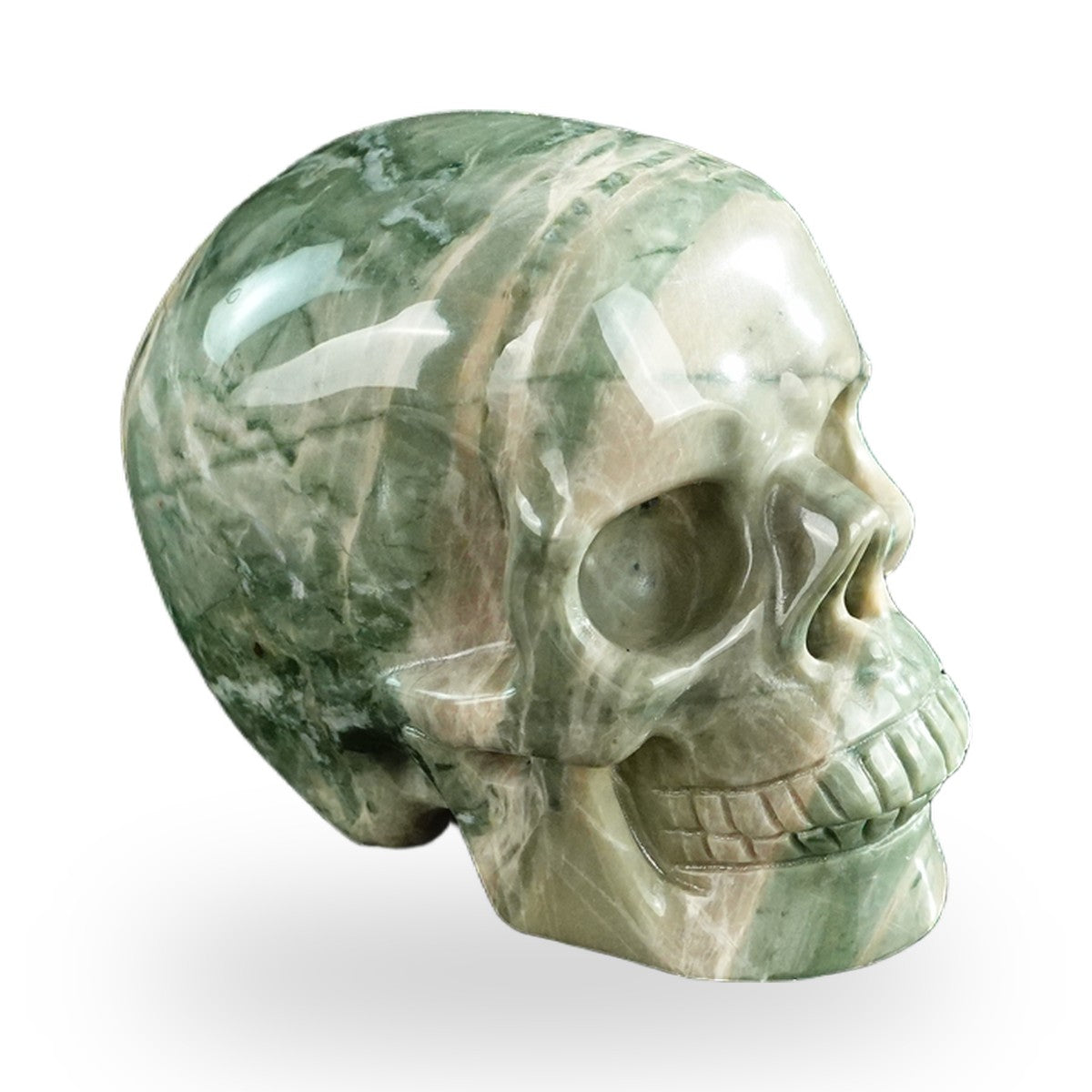 Nine Dragon Jade crystal skull 3" SKH30HA06 photo 3