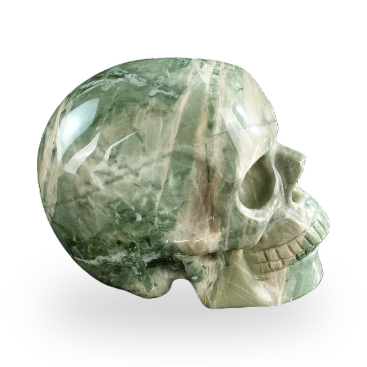 Nine Dragon Jade crystal skull 3" SKH30HA06 photo 4