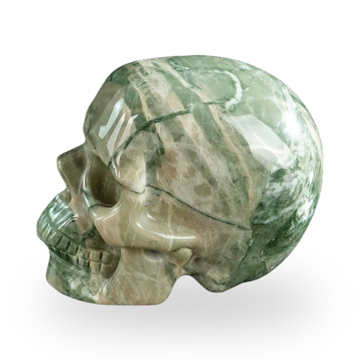 Nine Dragon Jade crystal skull 3" SKH30HA06 photo 5