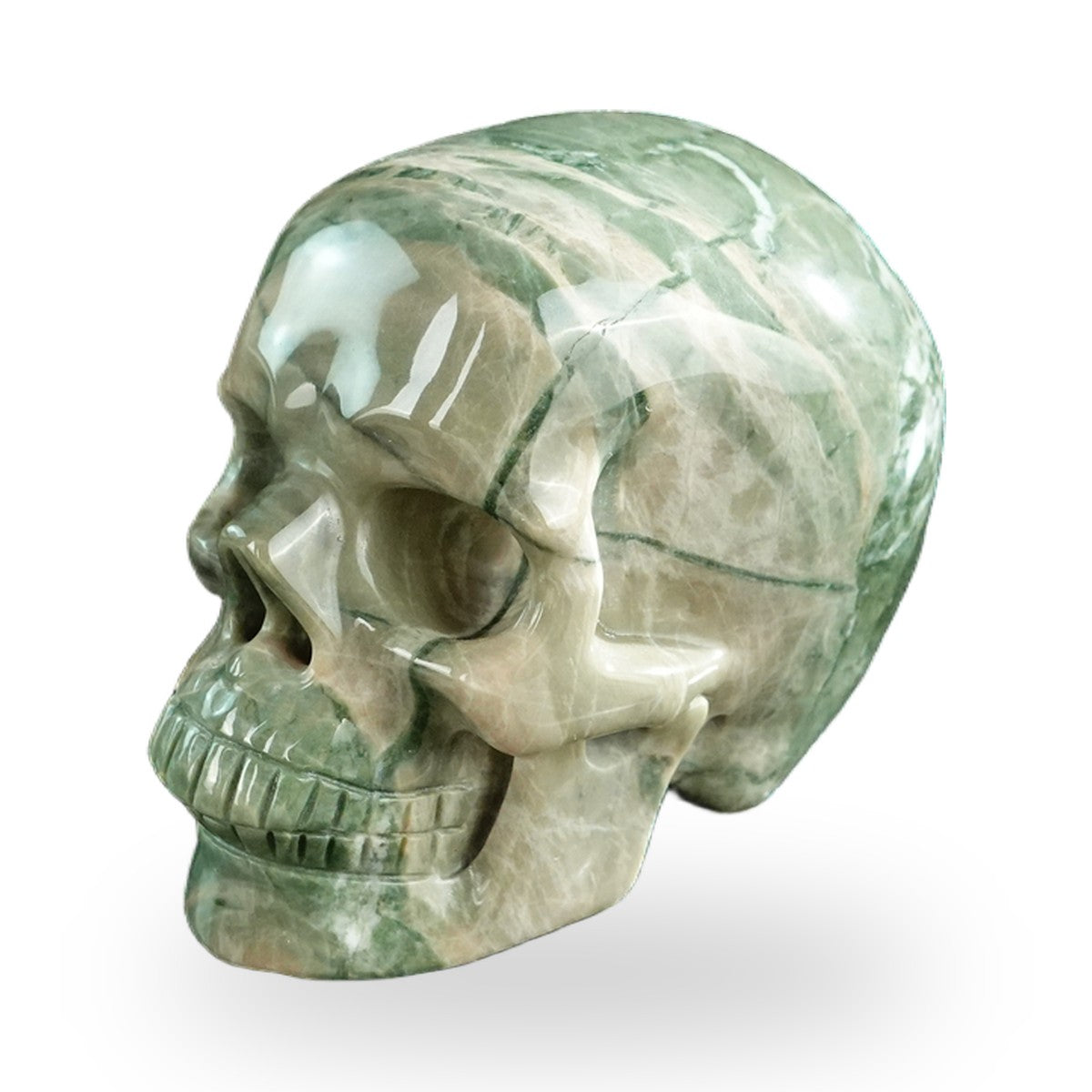 Nine Dragon Jade crystal skull 3" SKH30HA06 photo 6