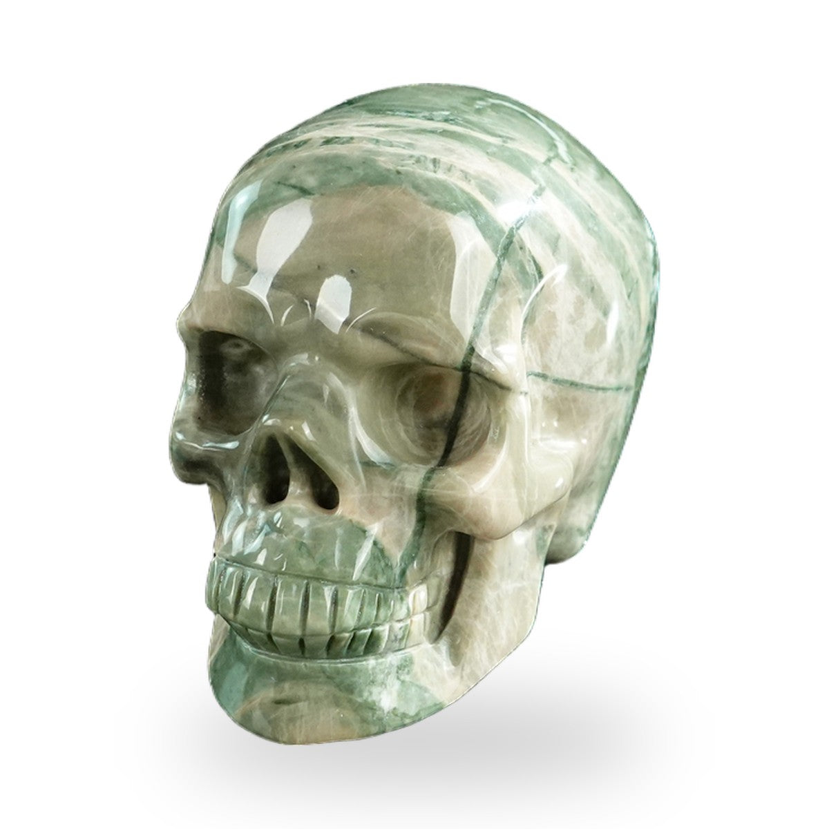 Nine Dragon Jade crystal skull 3" SKH30HA06 photo 7