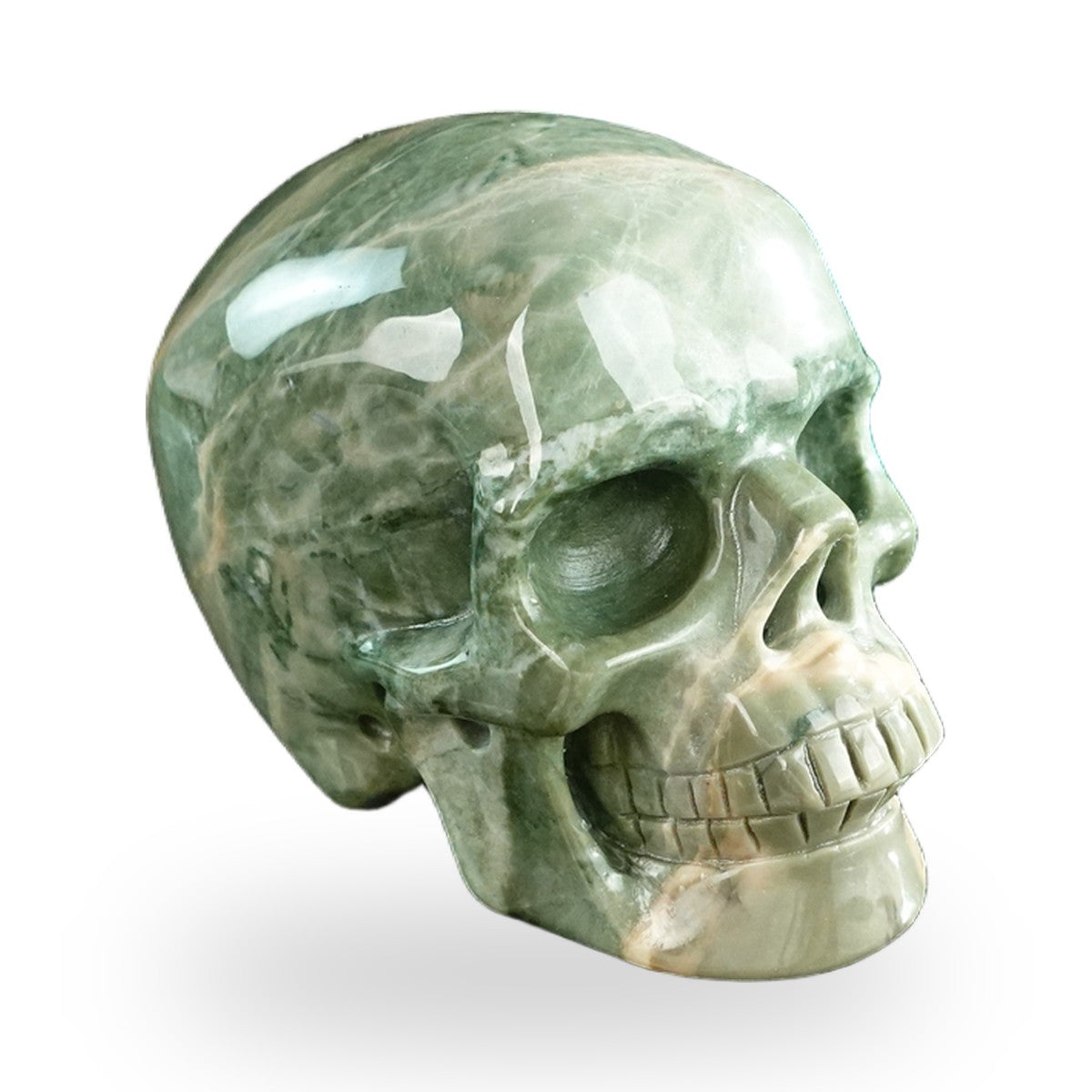 Nine Dragon Jade crystal skull 3" SKH30HA07 photo 3