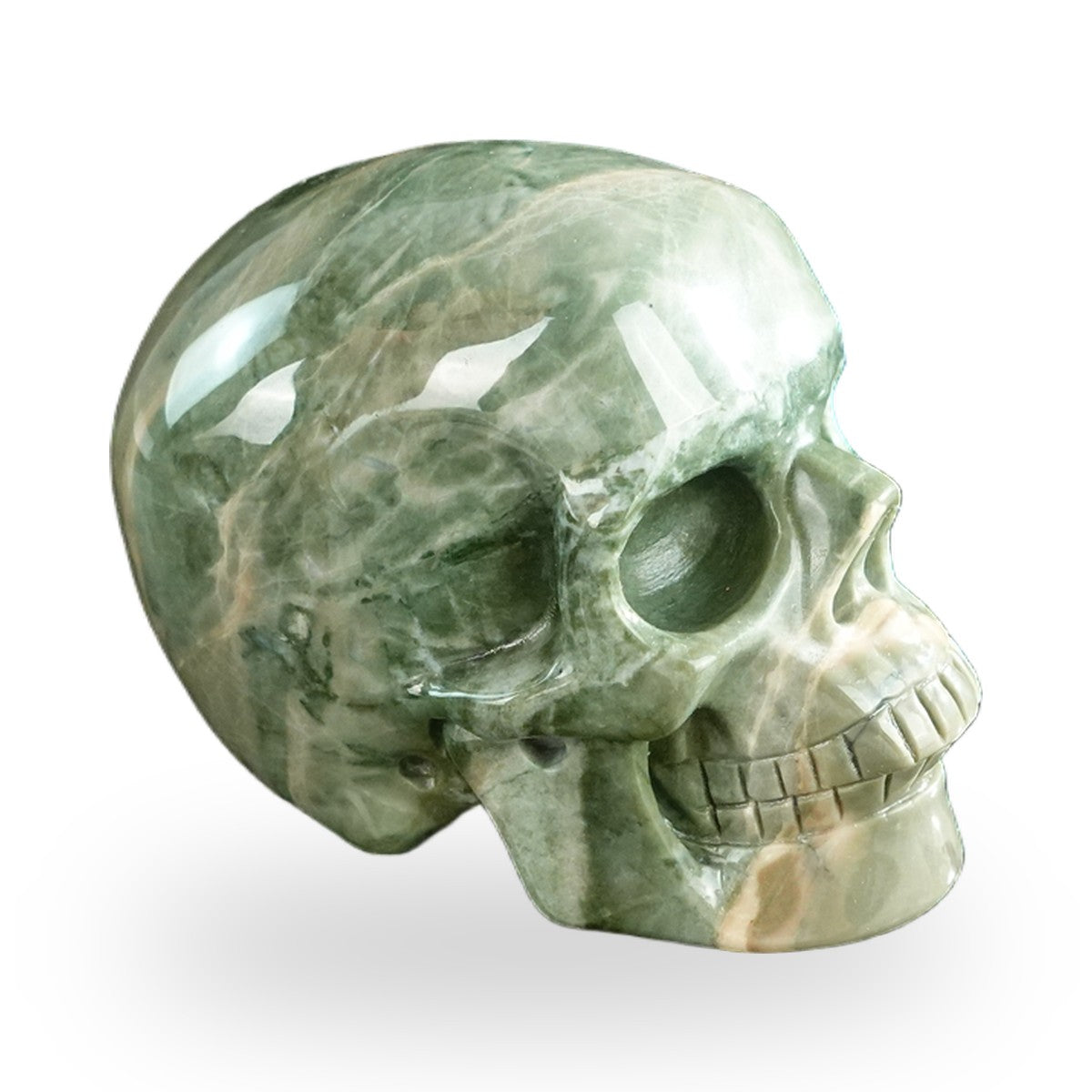 Nine Dragon Jade crystal skull 3" SKH30HA07 photo 4