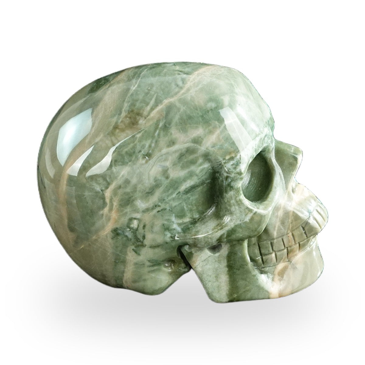 Nine Dragon Jade crystal skull 3" SKH30HA07 photo 5