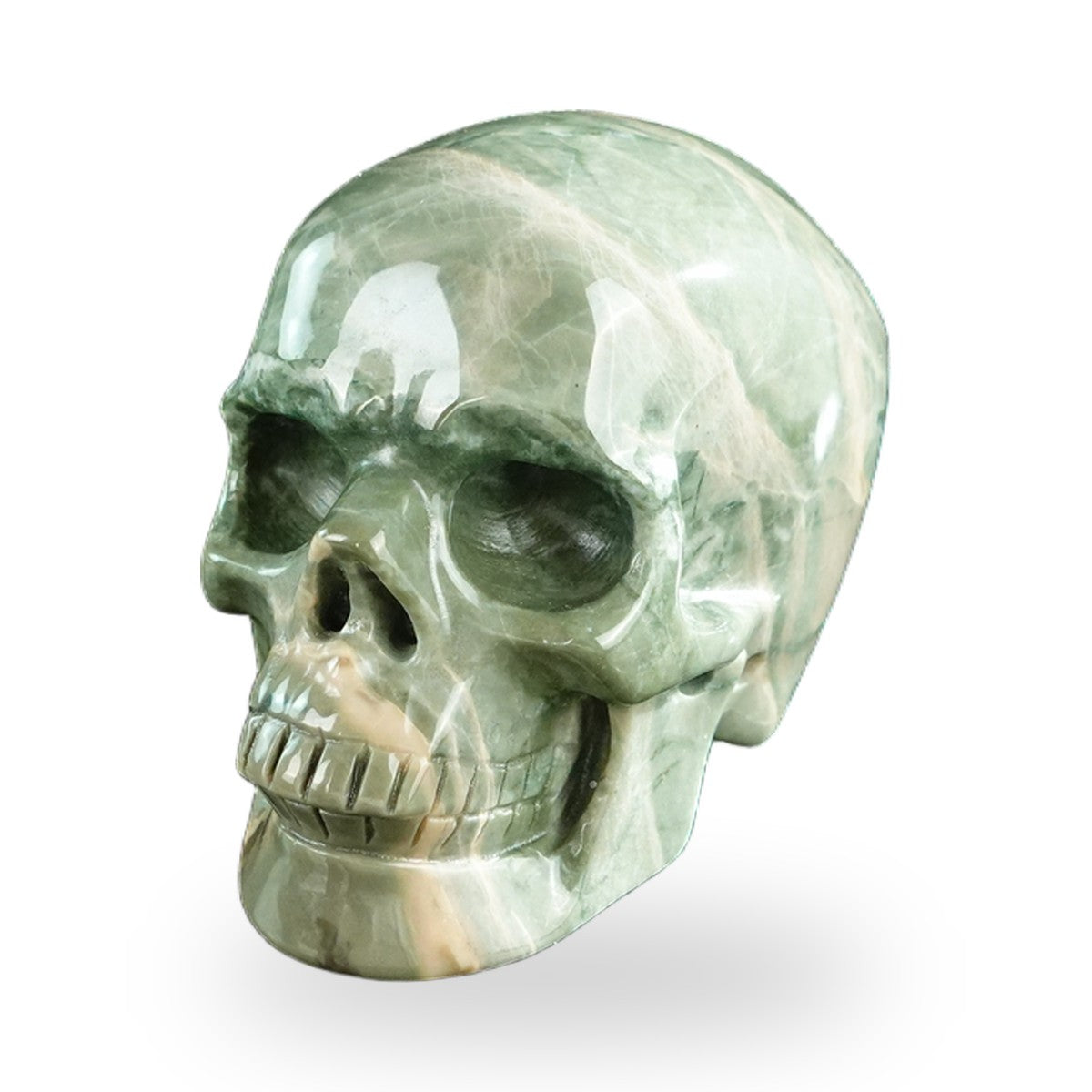 Nine Dragon Jade crystal skull 3" SKH30HA07 photo 8