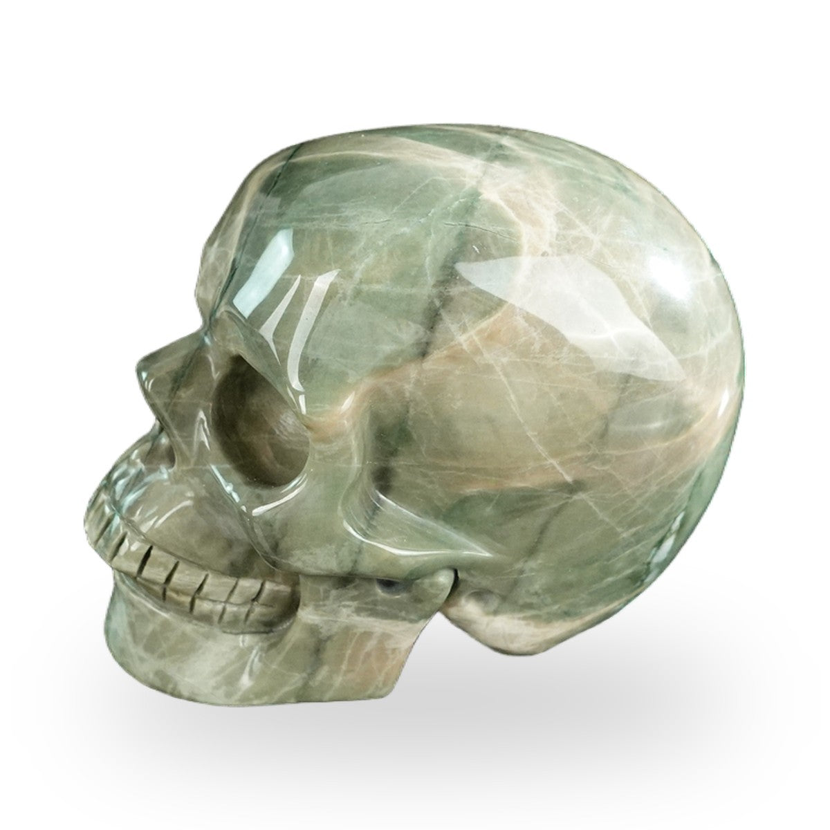 Nine Dragon Jade crystal skull 3" SKH30HA08 photo 5