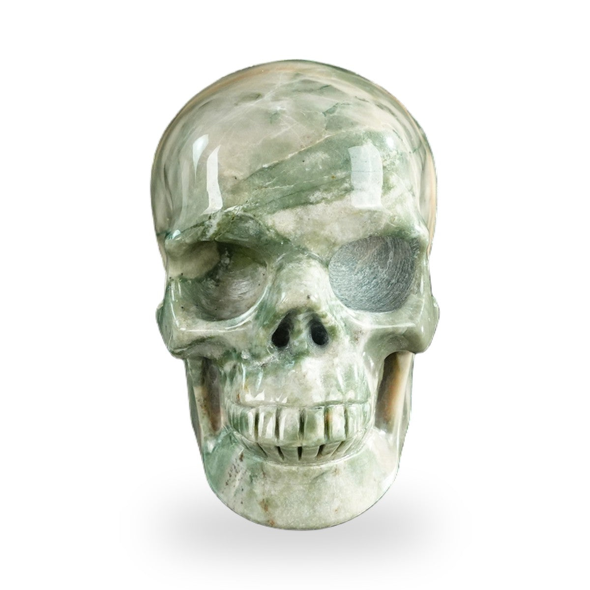 Nine Dragon Jade crystal skull 3" SKH30HA10 photo 1