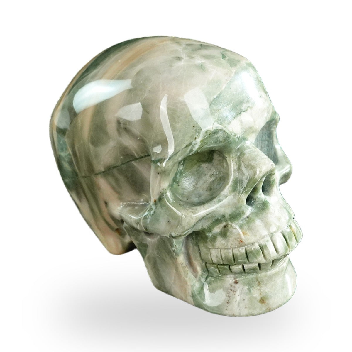 Nine Dragon Jade crystal skull 3" SKH30HA10 photo 3