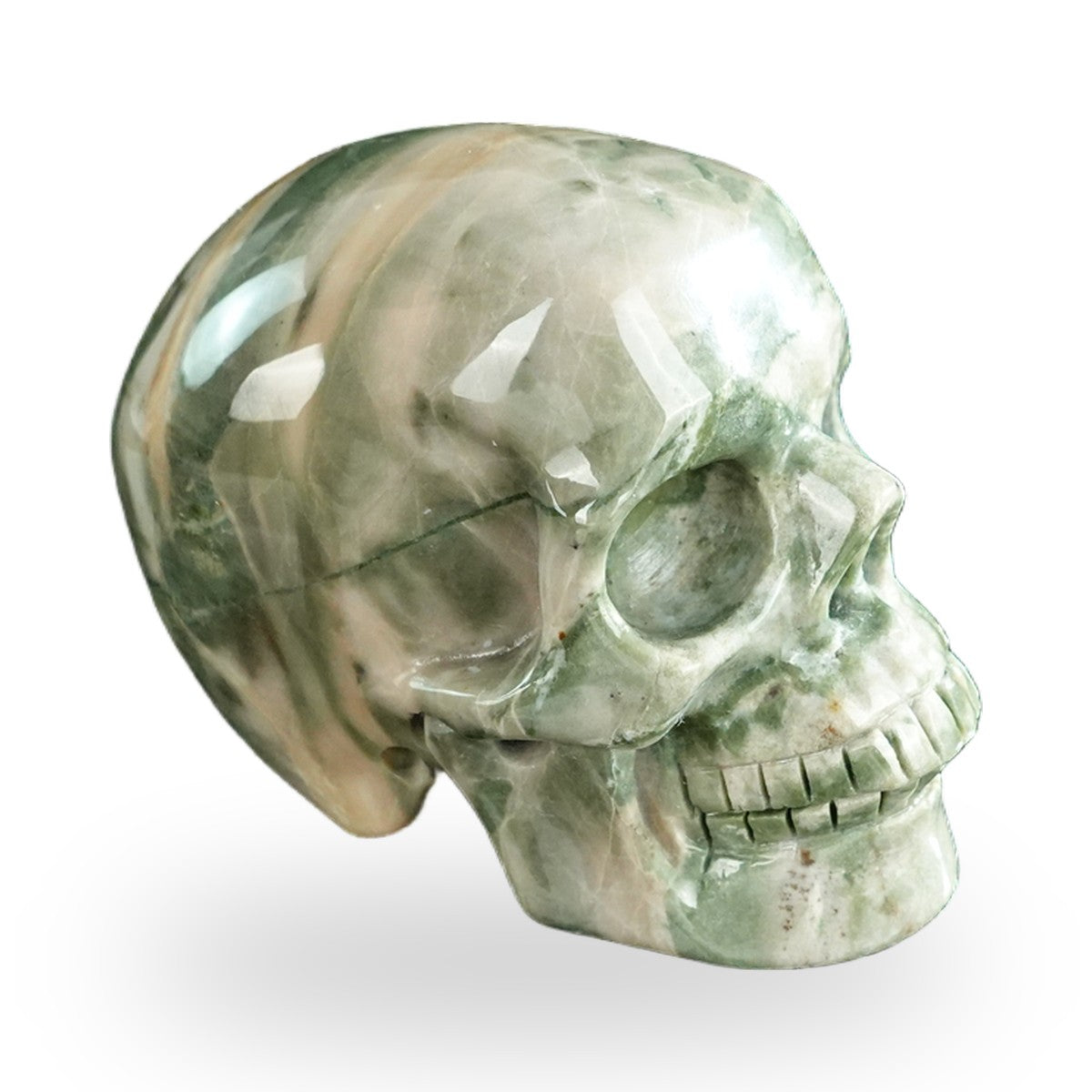 Nine Dragon Jade crystal skull 3" SKH30HA10 photo 4