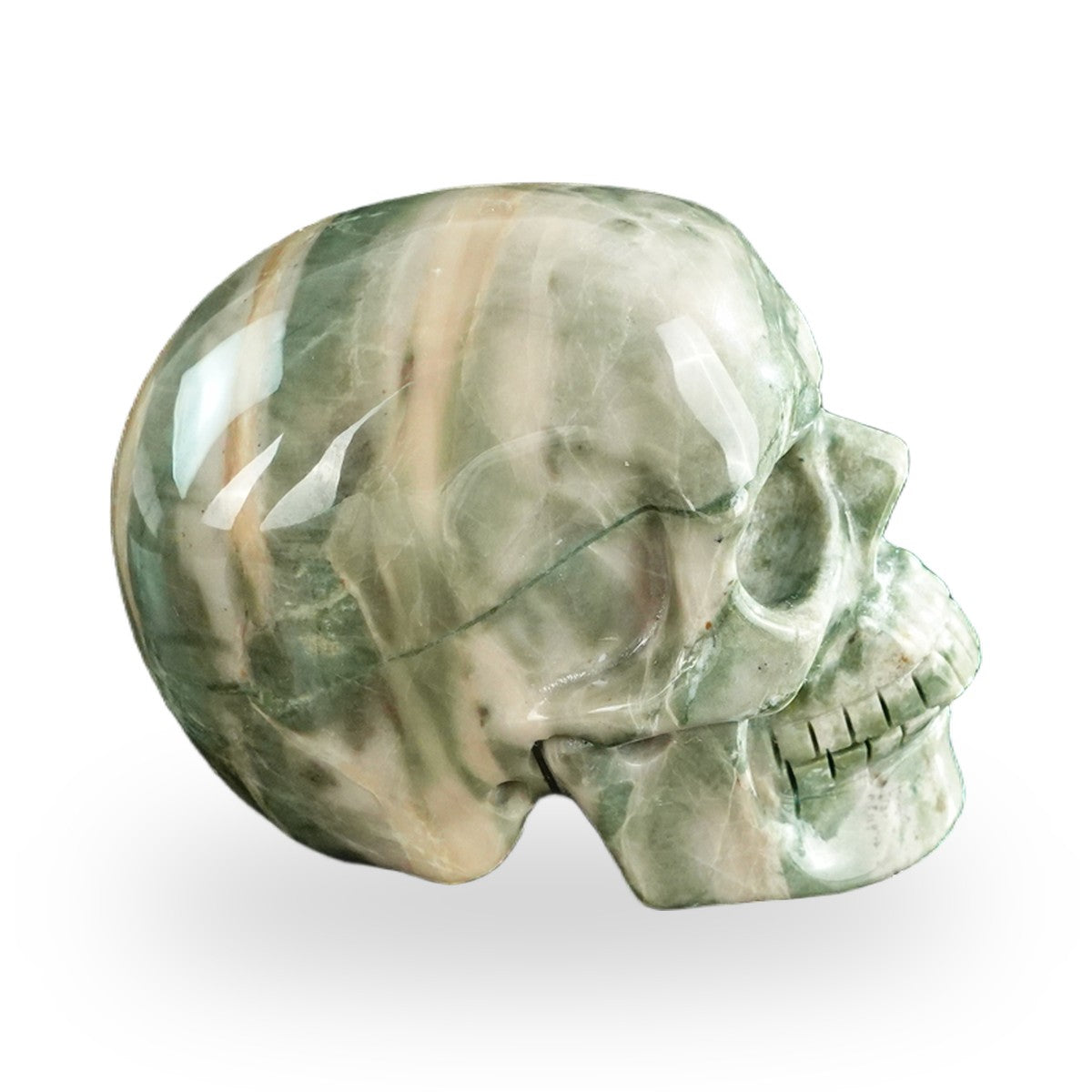 Nine Dragon Jade crystal skull 3" SKH30HA10 photo 5