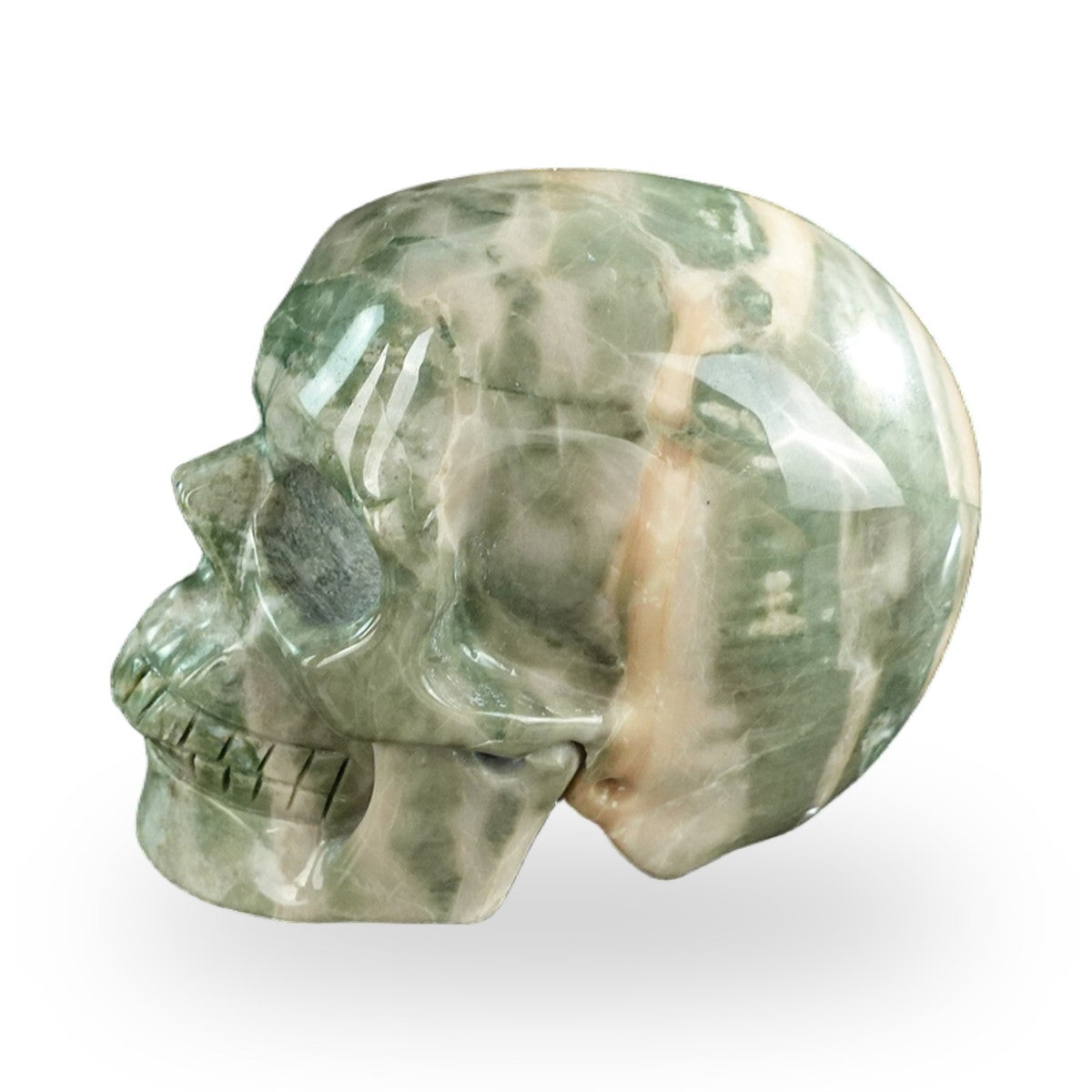 Nine Dragon Jade crystal skull 3" SKH30HA10 photo 6