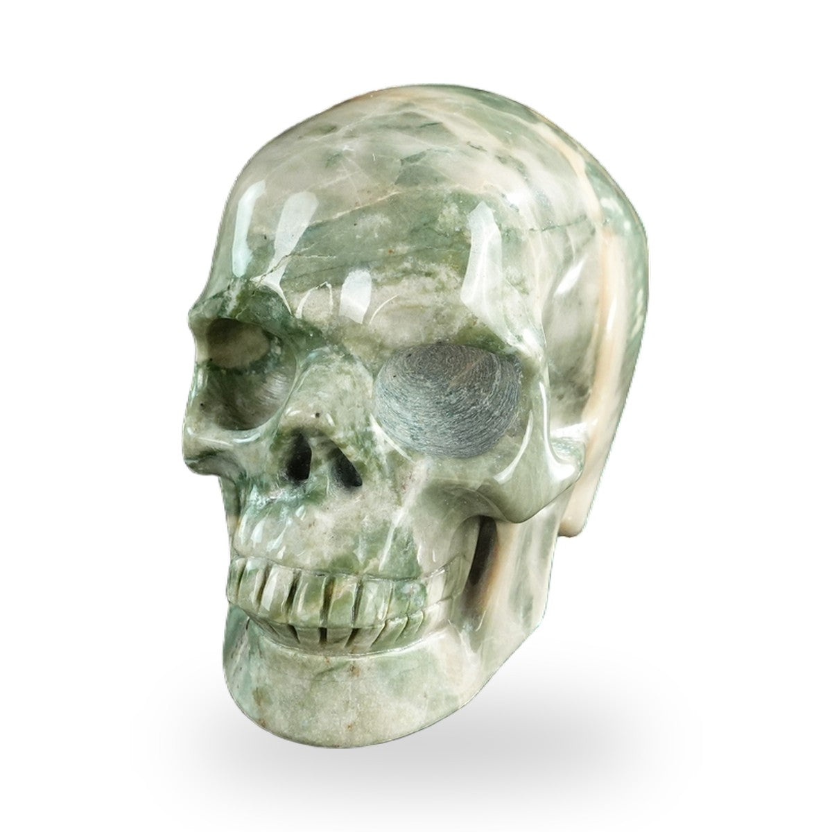 Nine Dragon Jade crystal skull 3" SKH30HA10 photo 8