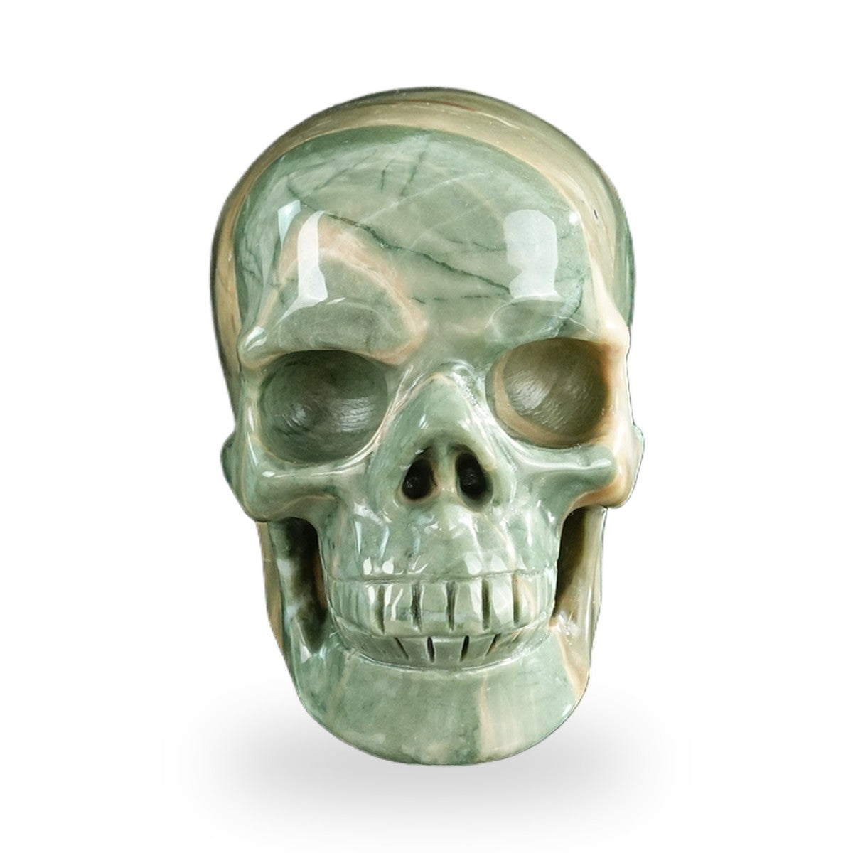 Nine Dragon Jade crystal skull 3" SKH30HA11 photo 1