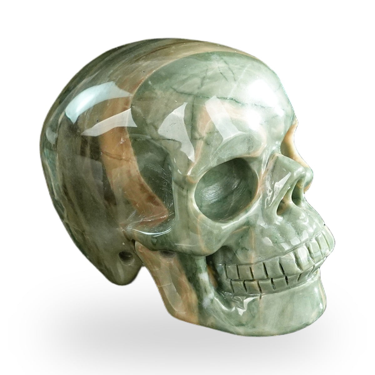 Nine Dragon Jade crystal skull 3" SKH30HA11 photo 5