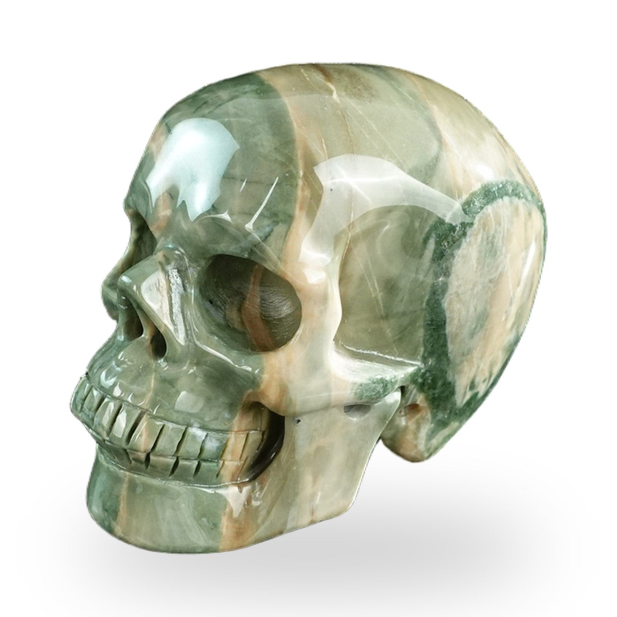 Nine Dragon Jade crystal skull 3" SKH30HA11 photo 8