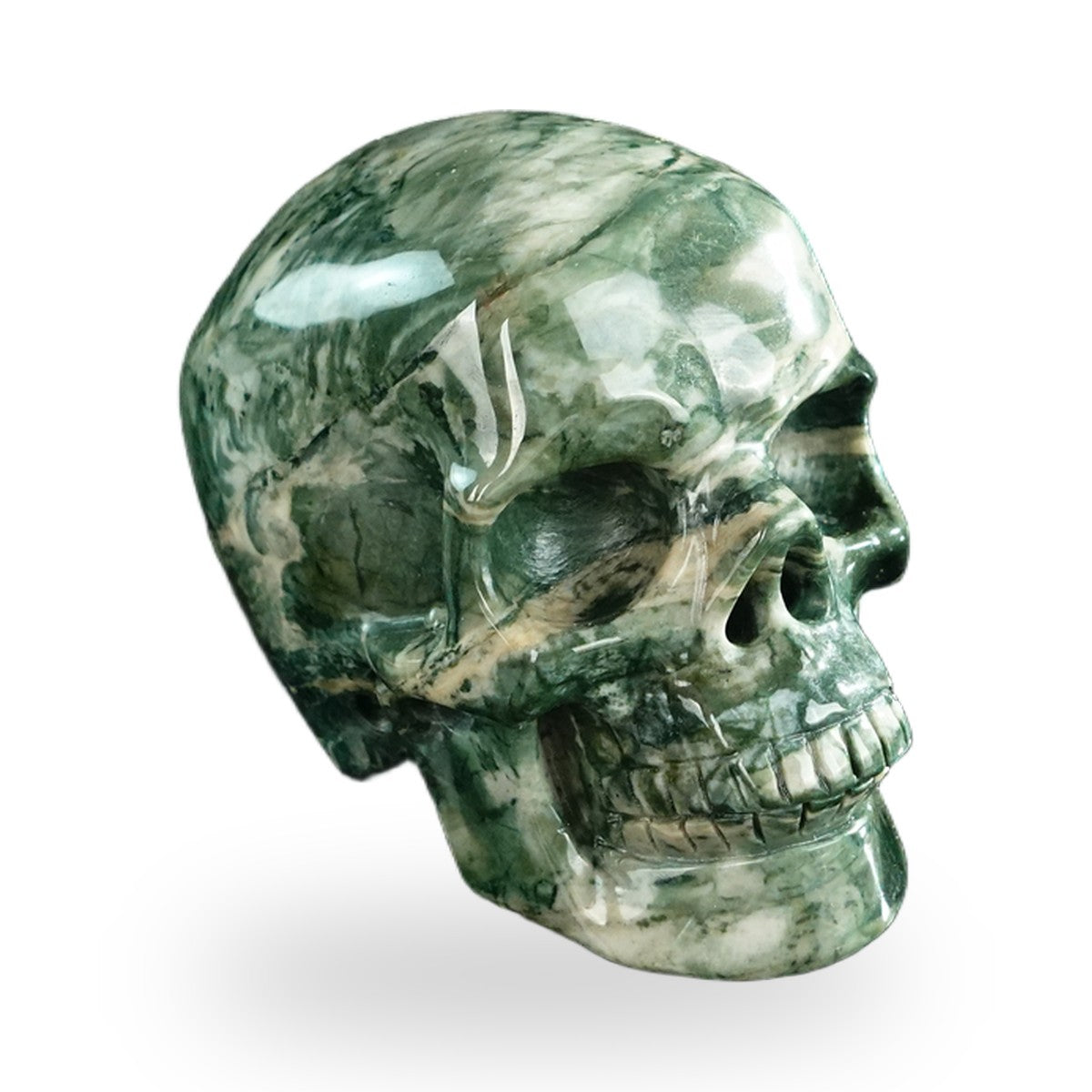 Nine Dragon Jade crystal skull 3" SKH30HA12 photo 4