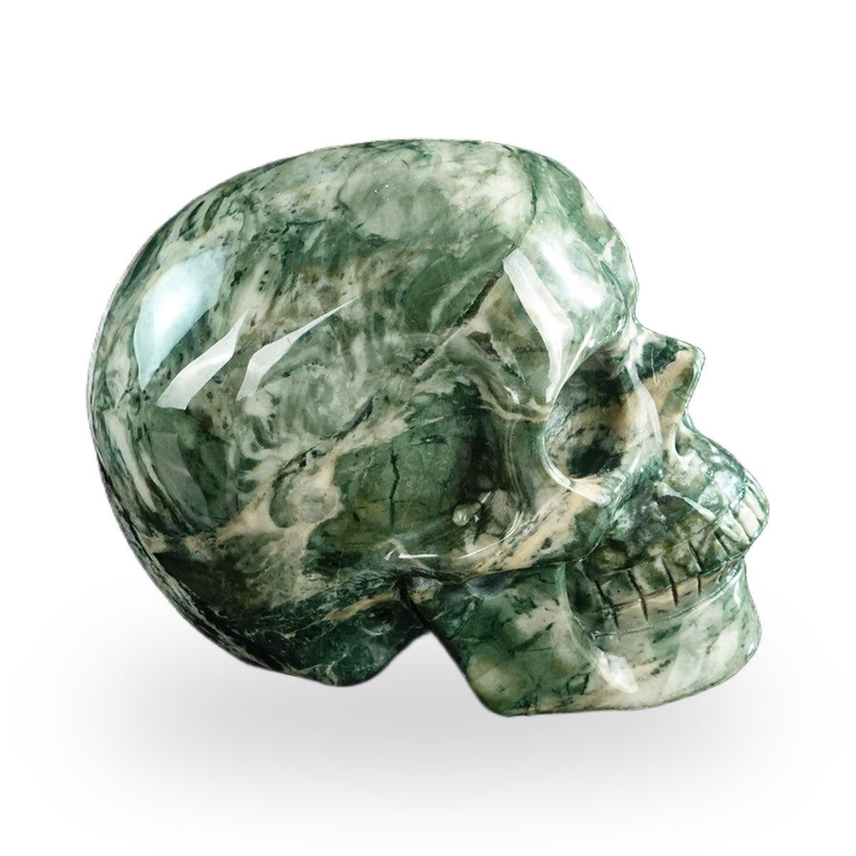 Nine Dragon Jade crystal skull 3" SKH30HA12 photo 5