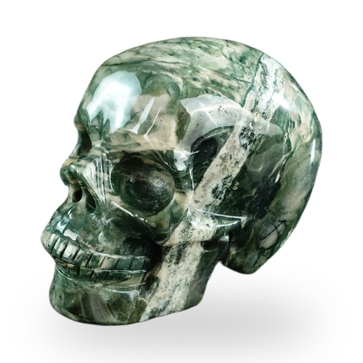 Nine Dragon Jade crystal skull 3" SKH30HA12 photo 7