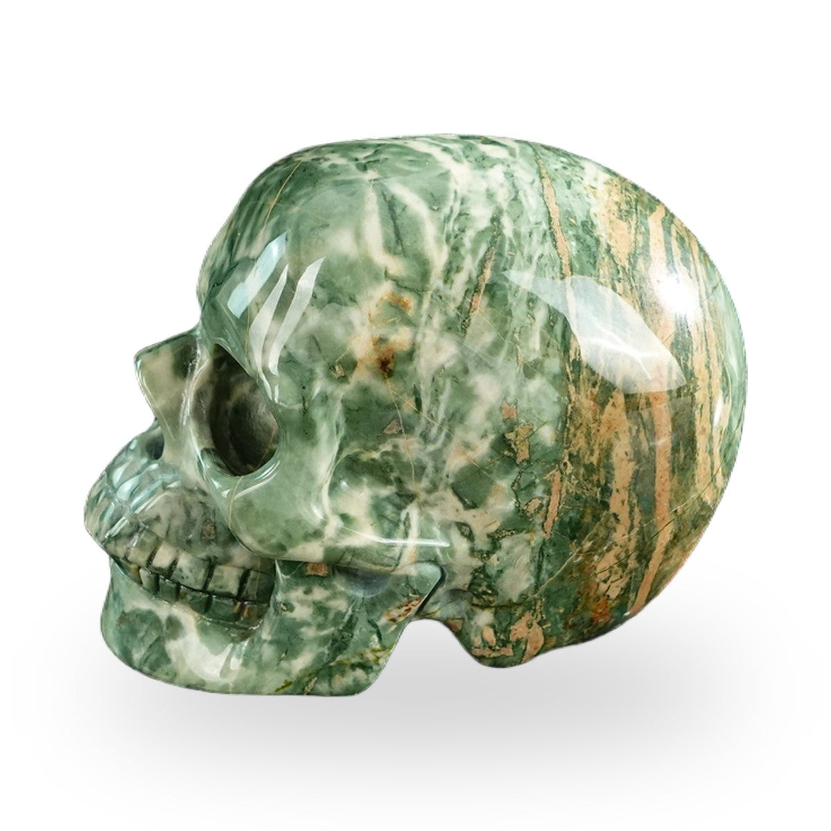 Nine Dragon Jade crystal skull 3" SKH30HA14 photo 6