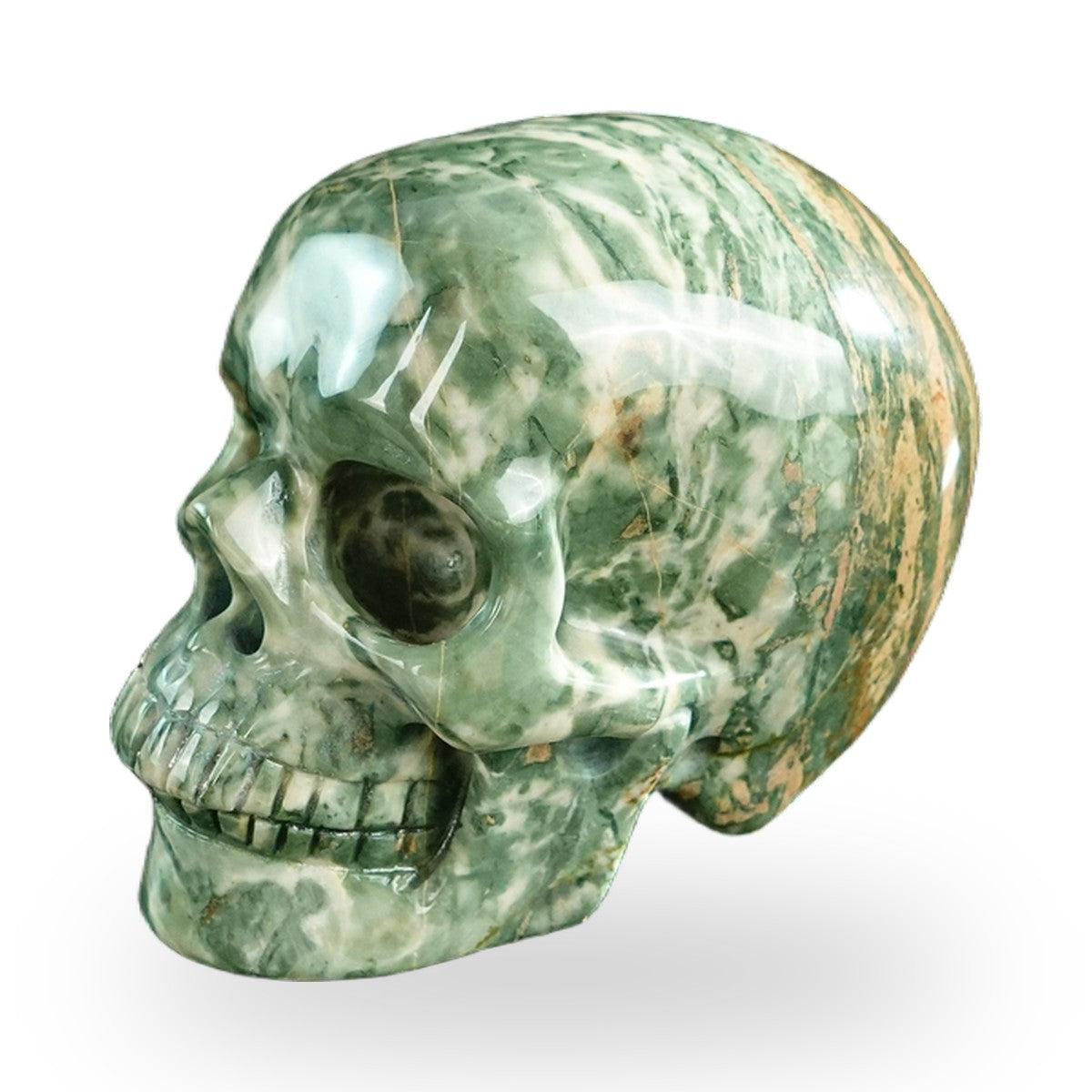 Nine Dragon Jade crystal skull 3" SKH30HA14 photo 7