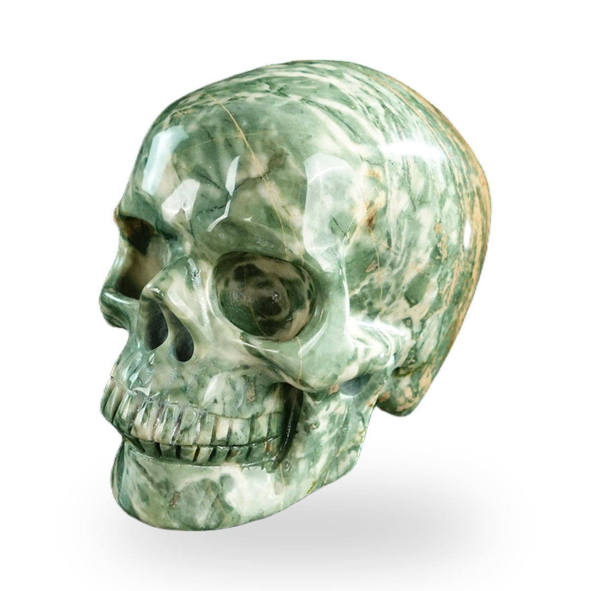 Nine Dragon Jade crystal skull 3" SKH30HA14 photo 8