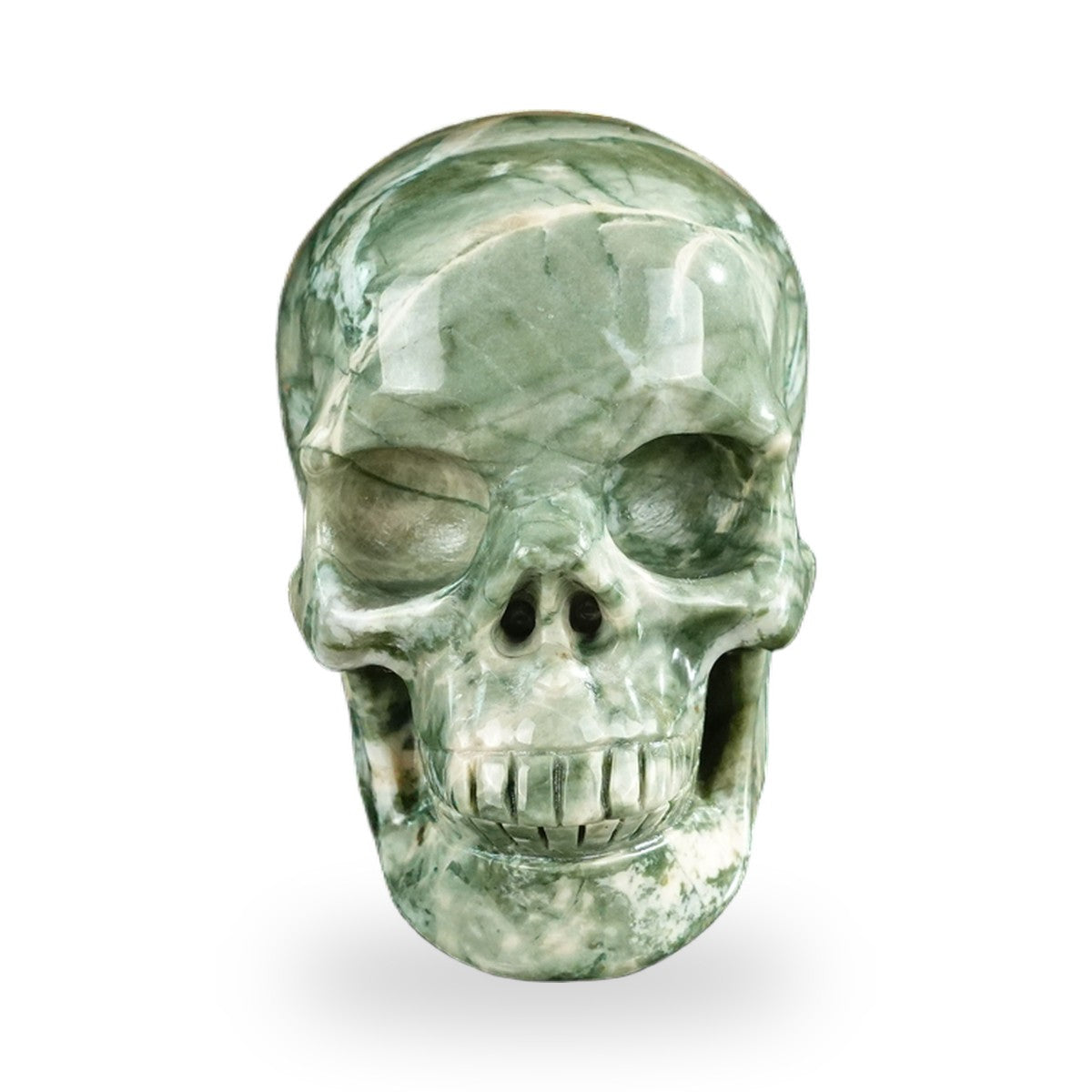 Nine Dragon Jade crystal skull 3" SKH30HA15 photo 1