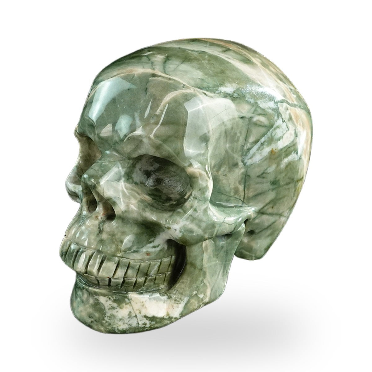 Nine Dragon Jade crystal skull 3" SKH30HA15 photo 2