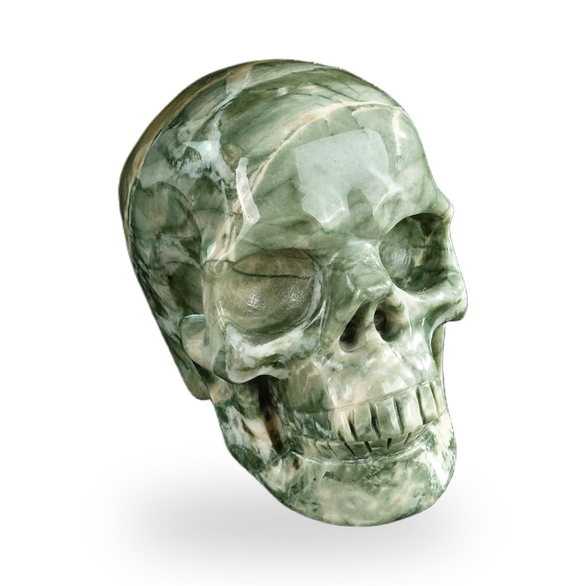Nine Dragon Jade crystal skull 3" SKH30HA15 photo 3