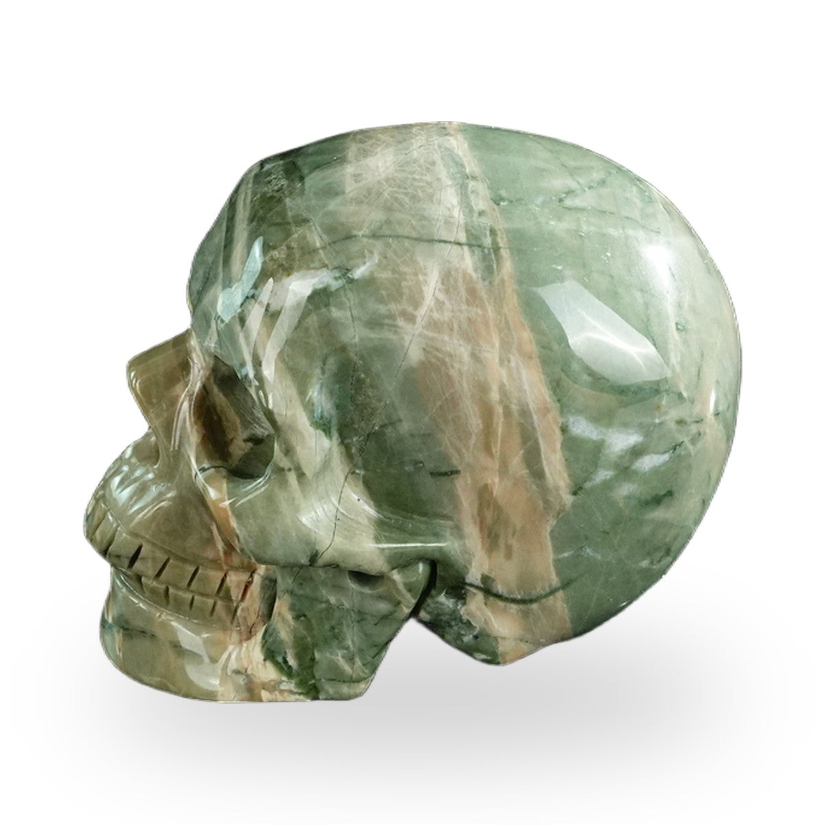 Nine Dragon Jade crystal skull 3" SKH30HA16 photo 5