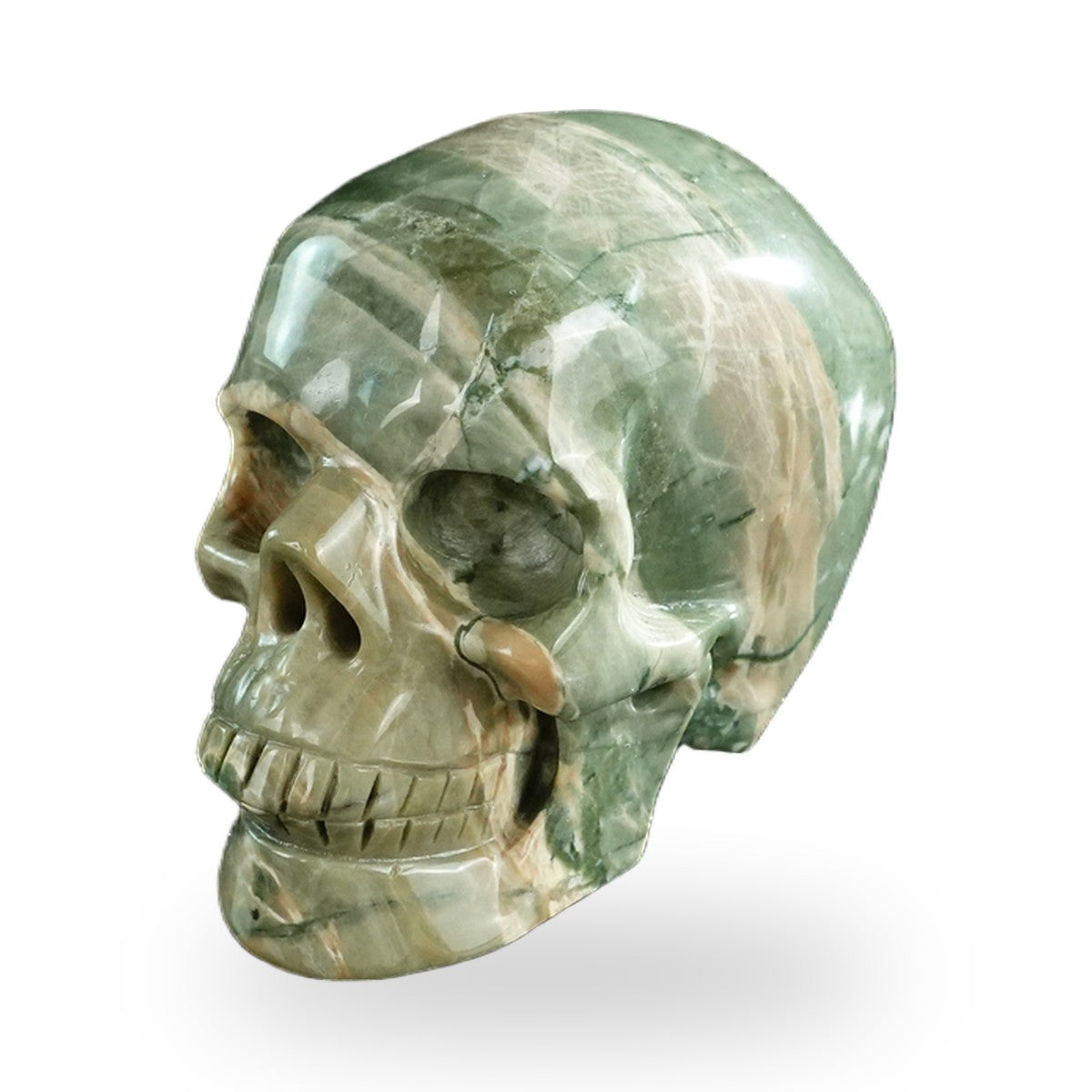Nine Dragon Jade crystal skull 3" SKH30HA16 photo 7
