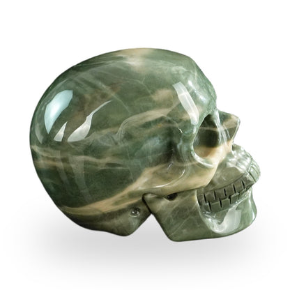 Nine Dragon Jade crystal skull 3" SKH30HA17 photo 4