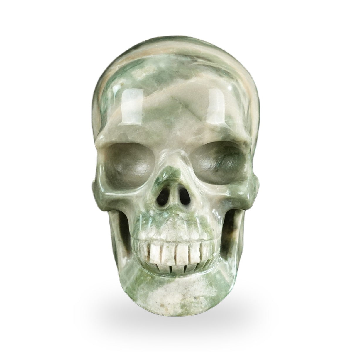 Nine Dragon Jade crystal skull 3" SKH30HA18 photo 1