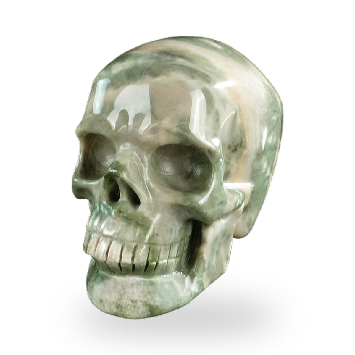 Nine Dragon Jade crystal skull 3" SKH30HA18 photo 7