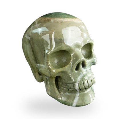 Nine Dragon Jade crystal skull 3" SKH30HA19 photo 2