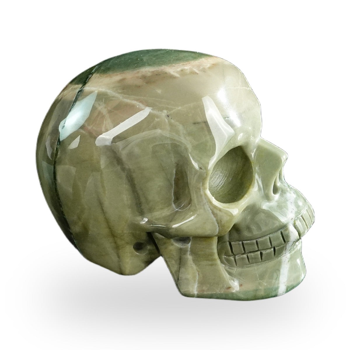 Nine Dragon Jade crystal skull 3" SKH30HA19 photo 4