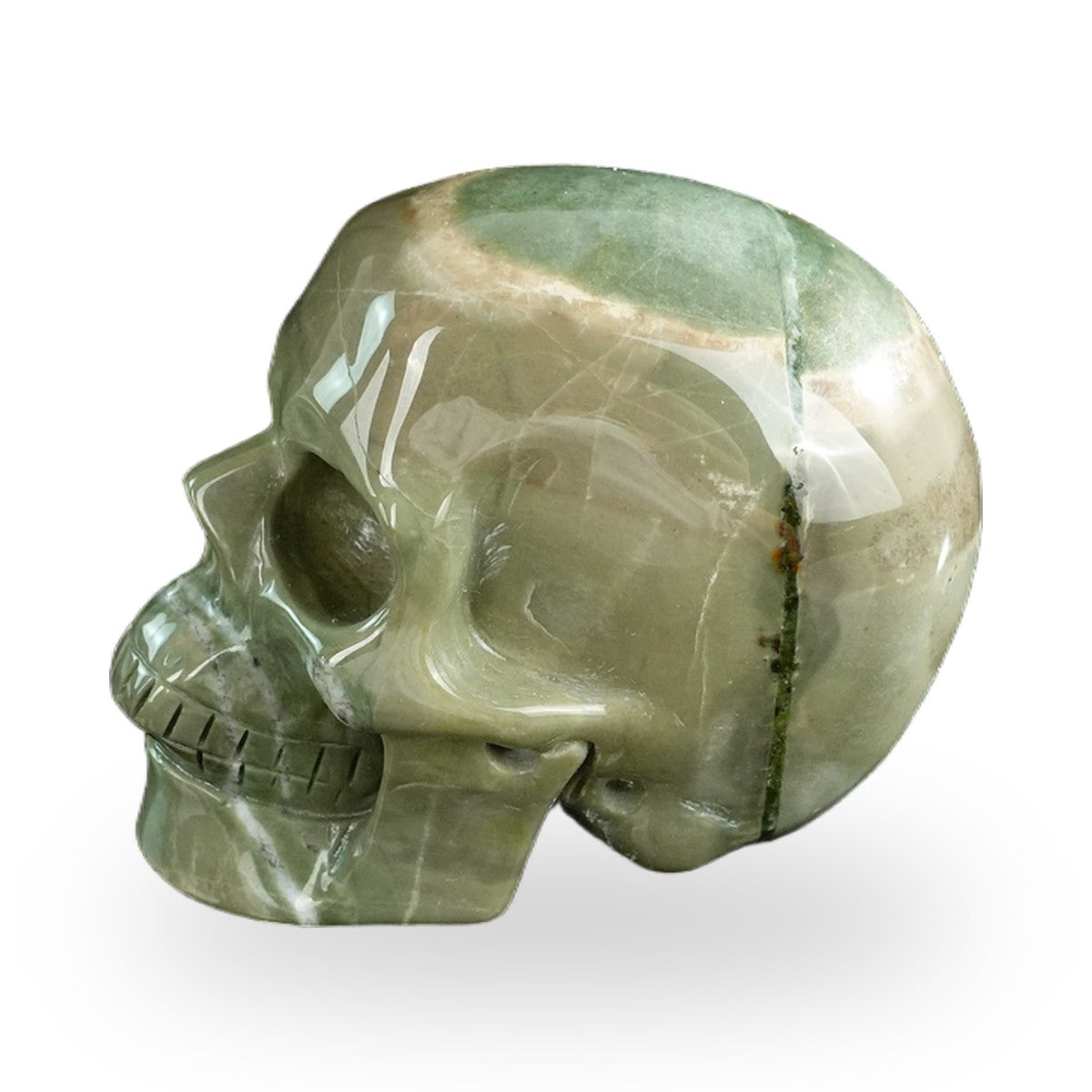 Nine Dragon Jade crystal skull 3" SKH30HA19 photo 5