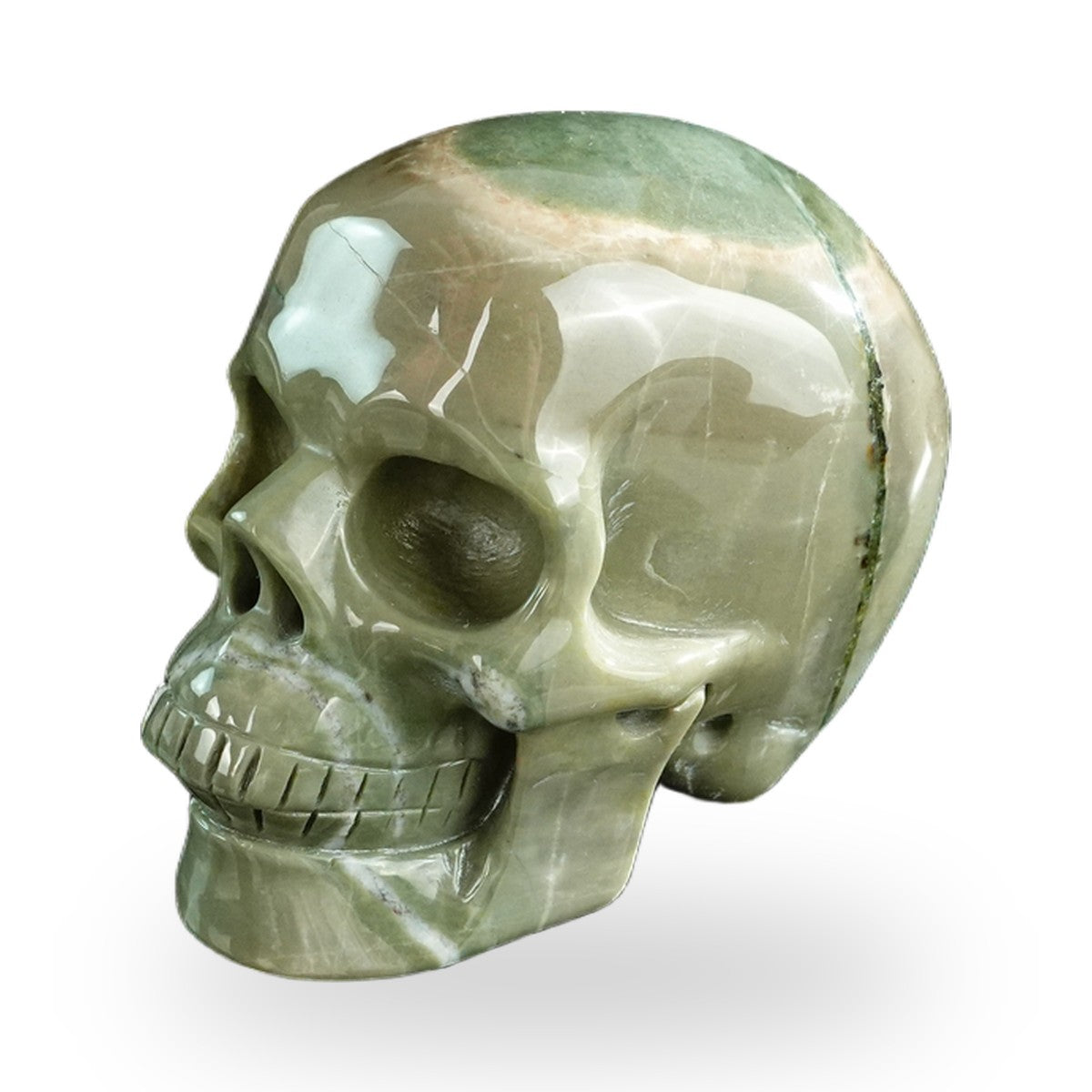 Nine Dragon Jade crystal skull 3" SKH30HA19 photo 6