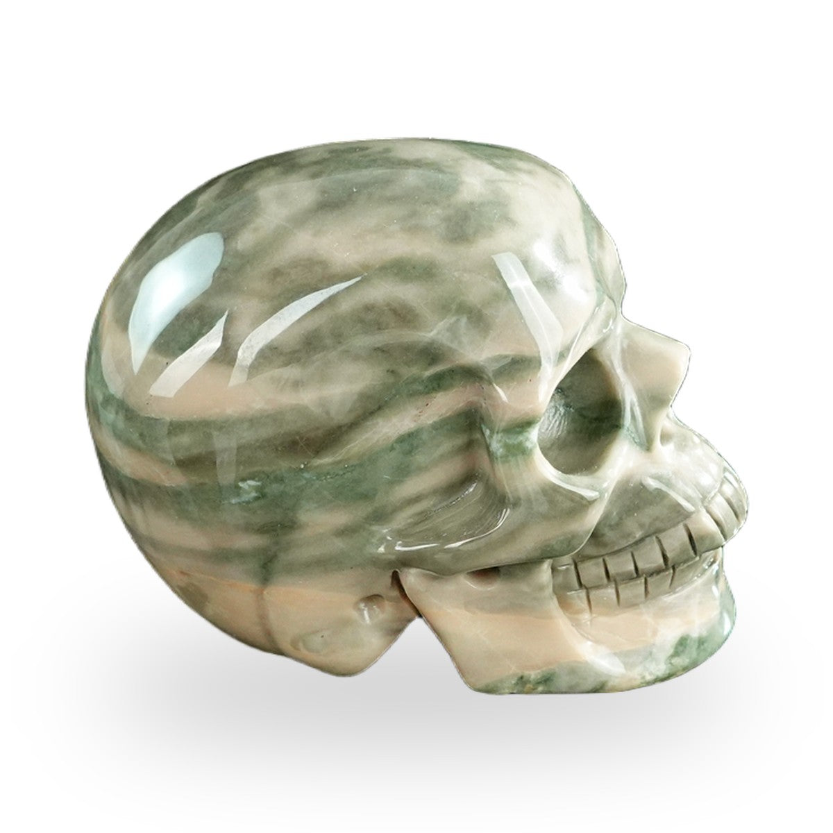 Nine Dragon Jade crystal skull 3" SKH30HA20 photo 4
